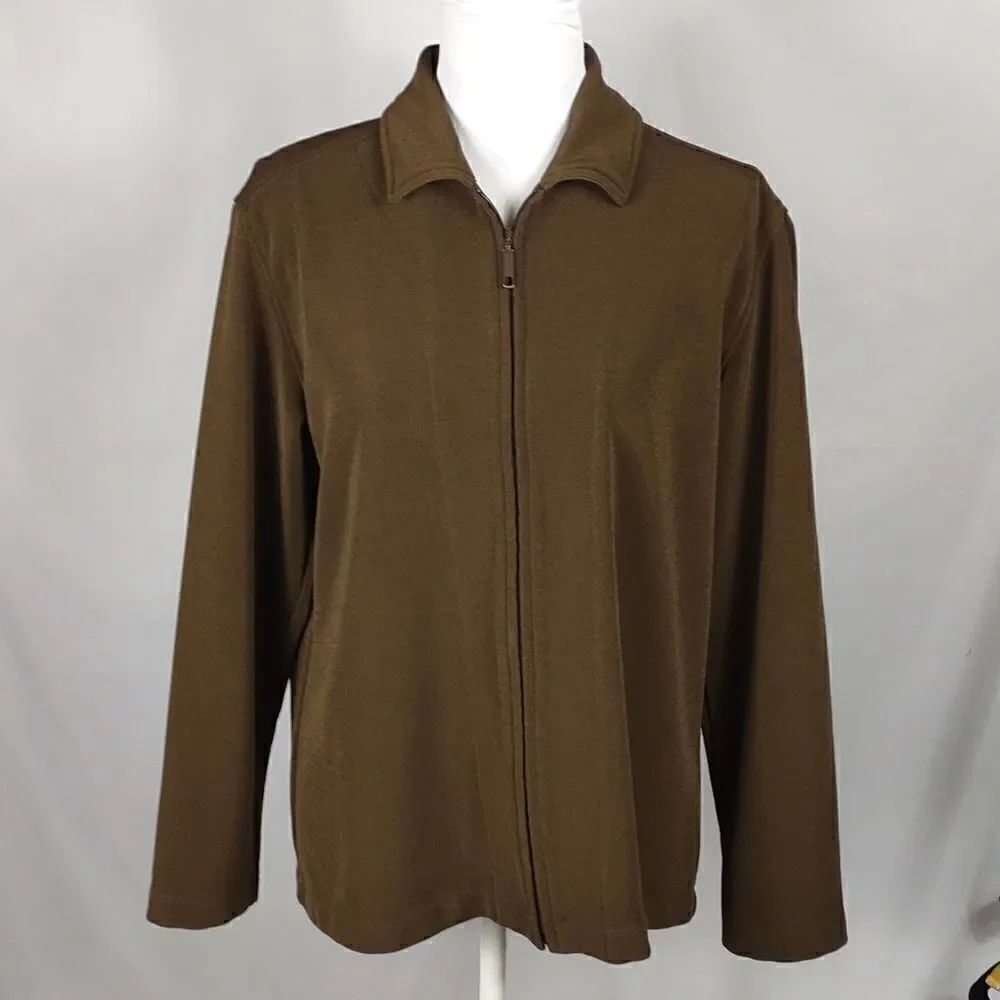 Chico's Design Green Full Zip Woman's Jacket - Picture 6 of 6
